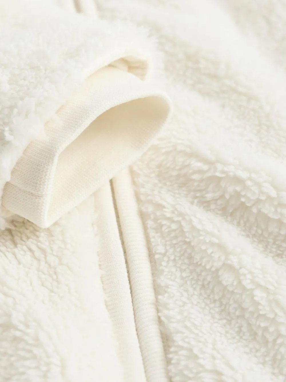 Best Next Ecru Baby Cosy Fleece Hooded All-In-One (0-18mths)