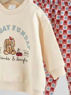 Next Ecru Baby Sweatshirt and Trousers Set 2 Piece (0mths-2yrs)^ Sweatshirts & Hoodies