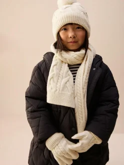 Next Cable Beanie Scarf and Gloves Set (3-16yrs)^ Hats, Gloves & Scarves