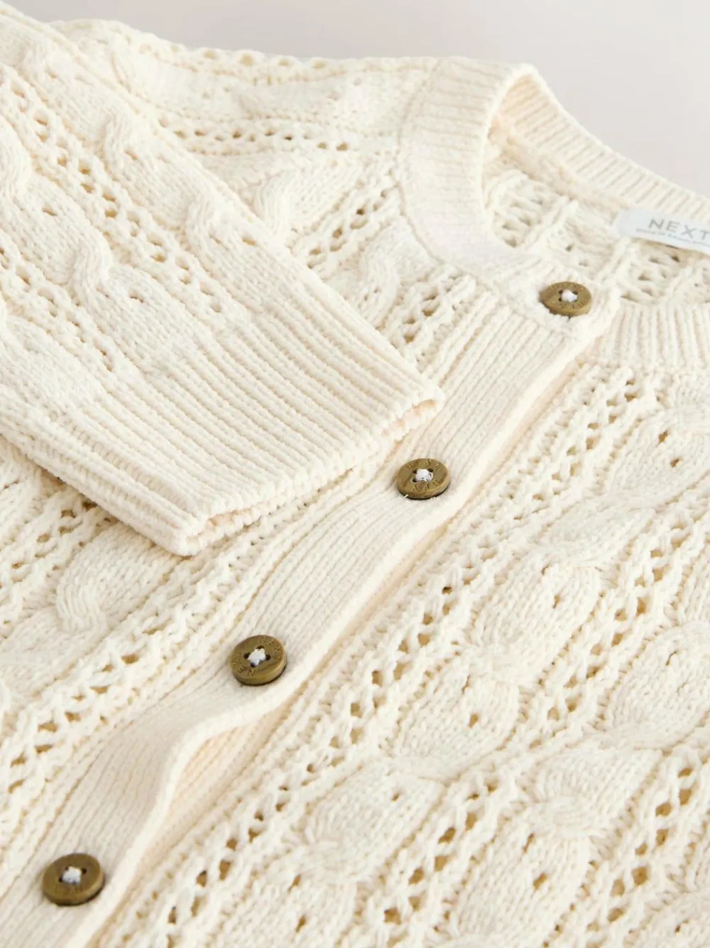 Next Ecru Cable Cardigan (3mths-7yrs)^ Knitwear|Knitwear