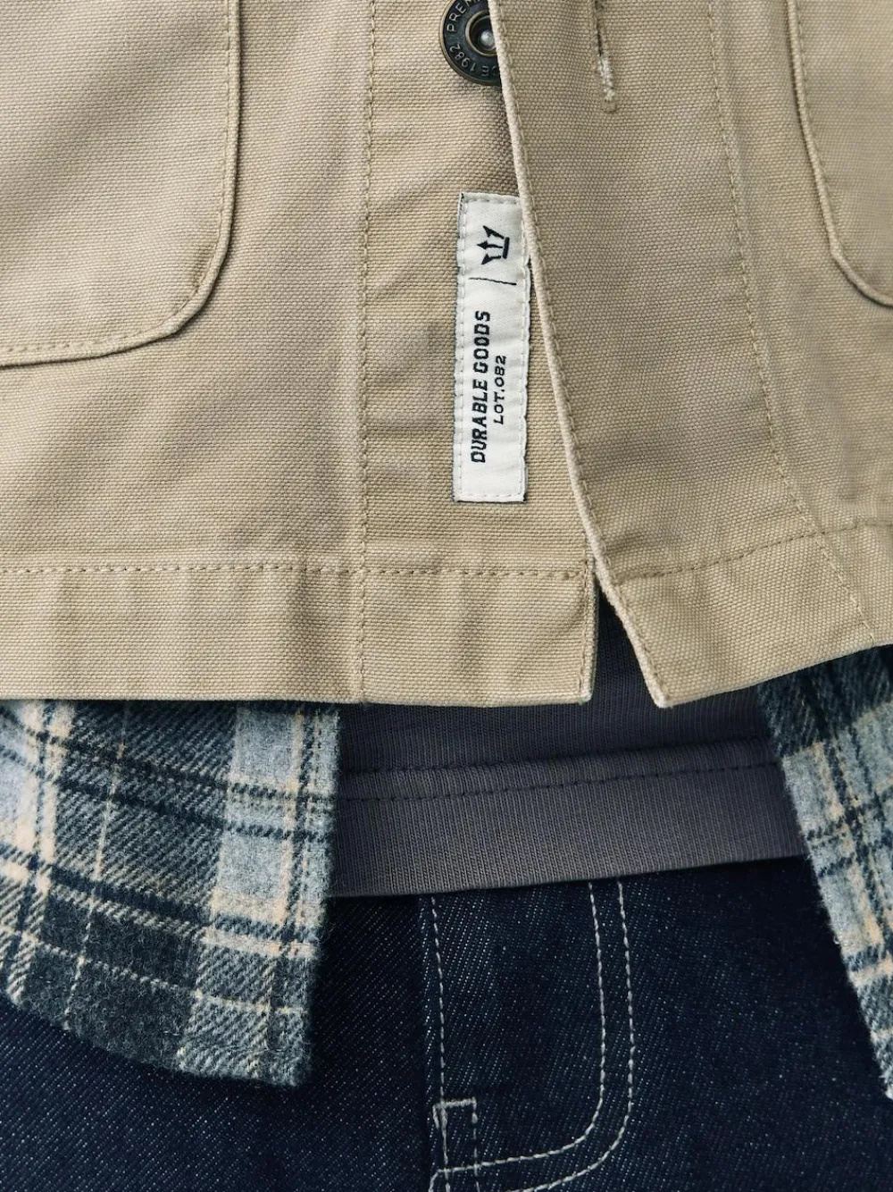 Best Next Corduroy Collar Canvas Shacket Overshirt Ecru