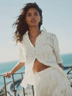 Next Crochet Short Sleeve Shirt^Women Tops & T-Shirts|Blouses & Shirts