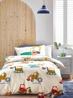 Clearance Next Ecru Diggers Duvet Cover and Pillowcase Set
