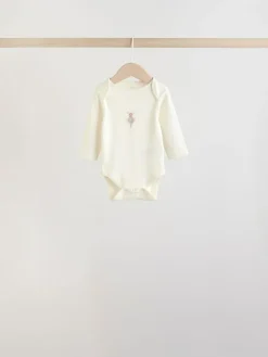 Hot Next Ecru Fairy Mouse 5 Pack Long Sleeve Baby Bodysuits