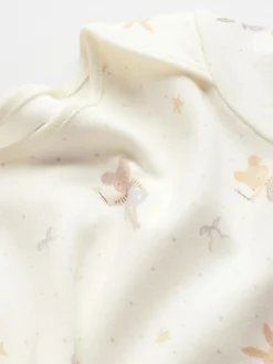 Hot Next Ecru Fairy Mouse 5 Pack Long Sleeve Baby Bodysuits