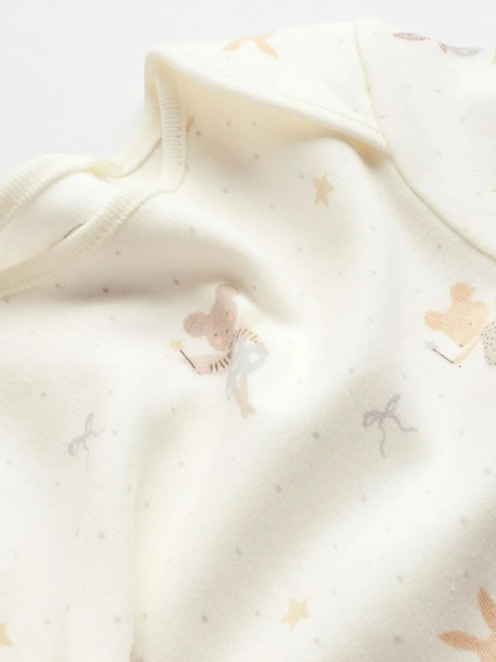 Hot Next Ecru Fairy Mouse 5 Pack Long Sleeve Baby Bodysuits