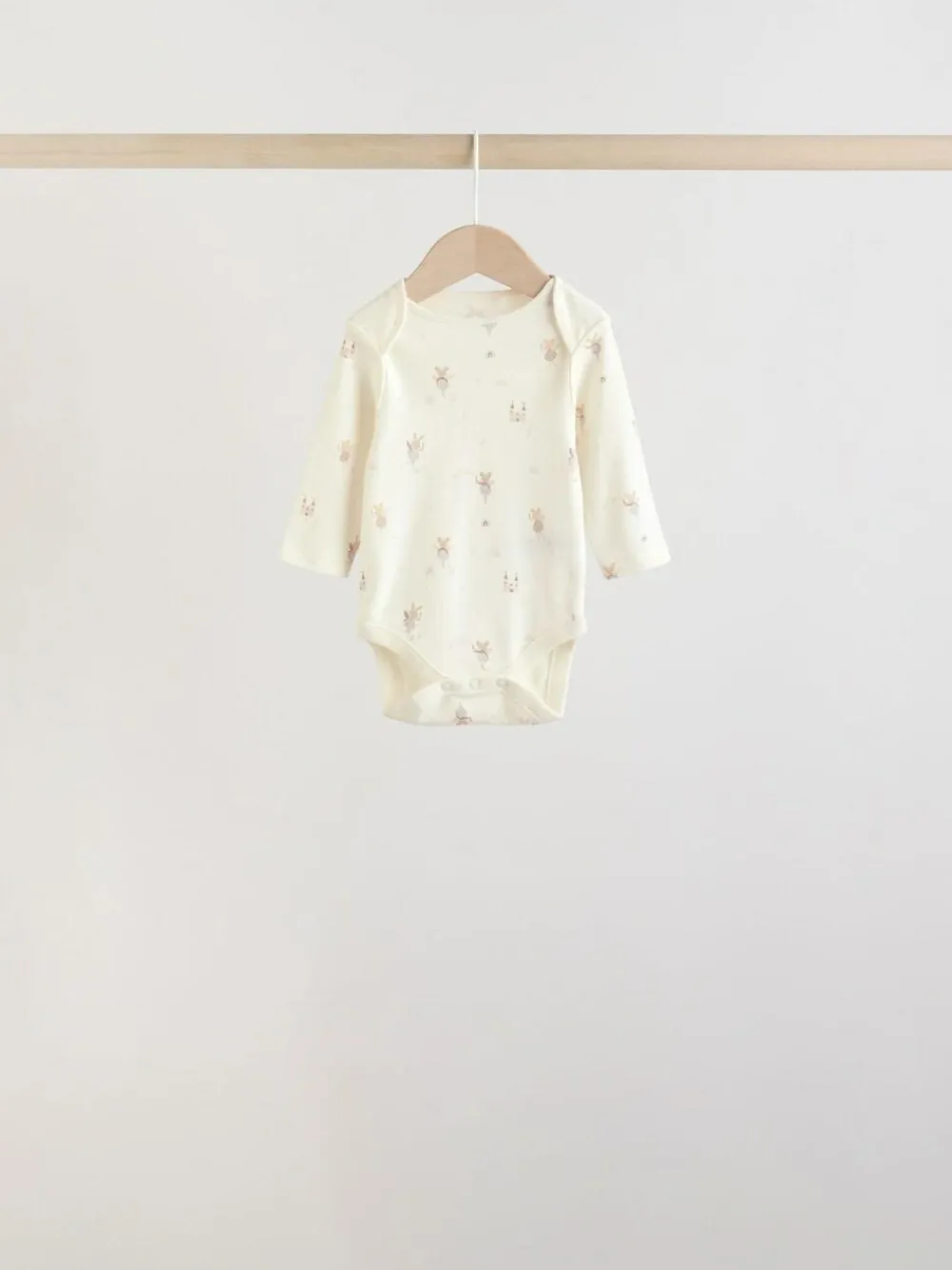 Hot Next Ecru Fairy Mouse 5 Pack Long Sleeve Baby Bodysuits