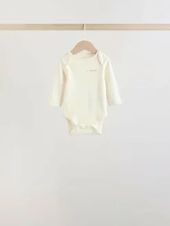 Hot Next Ecru Fairy Mouse 5 Pack Long Sleeve Baby Bodysuits