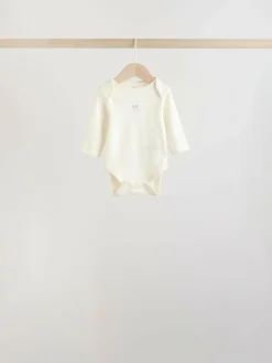 Hot Next Ecru Fairy Mouse 5 Pack Long Sleeve Baby Bodysuits