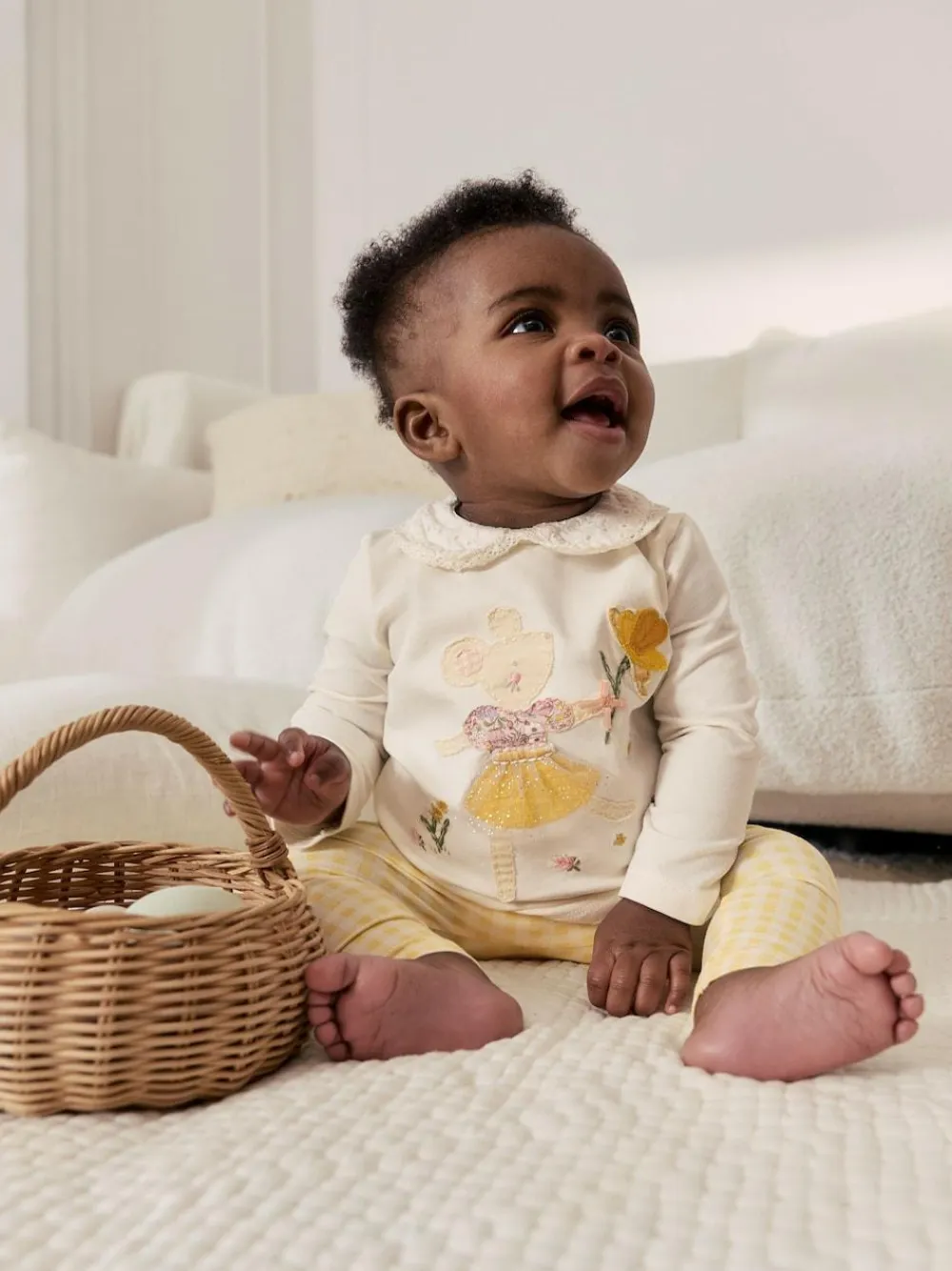 Discount Next Long Sleeve Top and Legging Baby 2 Piece Set (0mths-2yrs) Ecru Fairy Mouse