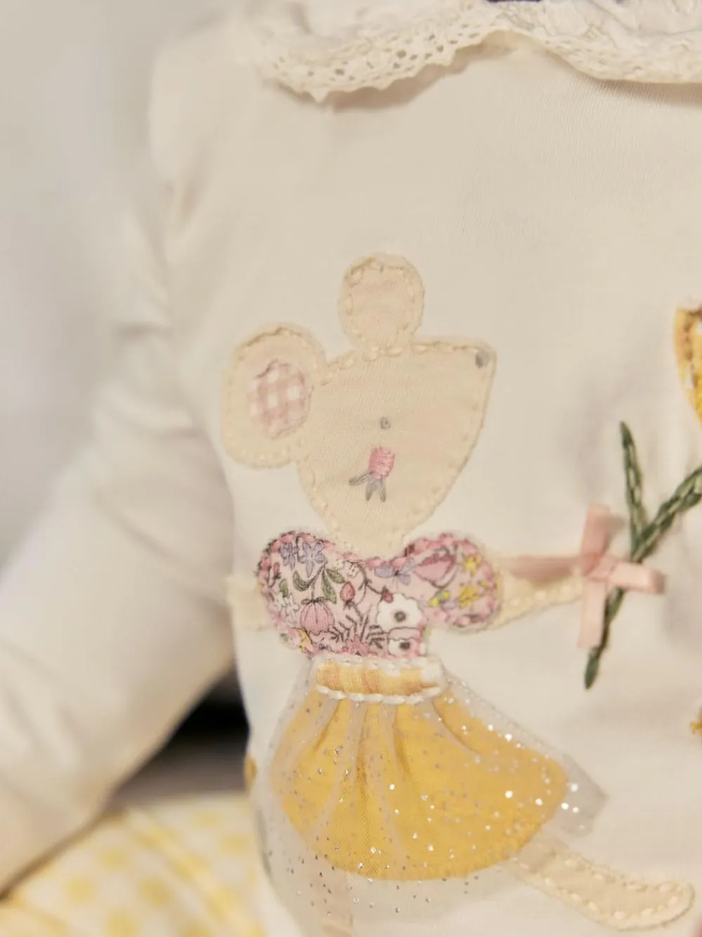 Discount Next Long Sleeve Top and Legging Baby 2 Piece Set (0mths-2yrs) Ecru Fairy Mouse