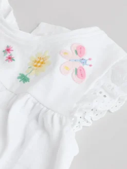 Outlet Next Ecru Fairy Short Sleeve Baby Top and Leggings 2 Piece set (0mths-2yrs)