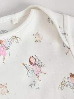 Next Ecru Fairy Short Sleeve Bodysuits 5 Pack^ Multipacks|Bodysuits & Vests