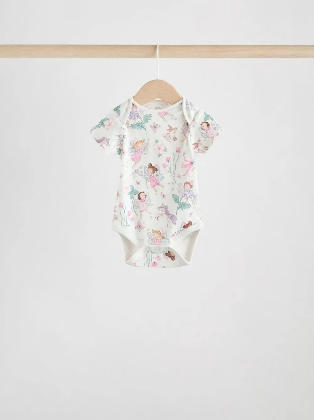 Next Ecru Fairy Short Sleeve Bodysuits 5 Pack^ Multipacks|Bodysuits & Vests