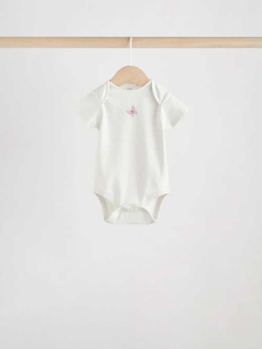 Next Ecru Fairy Short Sleeve Bodysuits 5 Pack^ Multipacks|Bodysuits & Vests