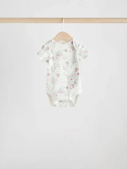 Next Ecru Fairy Short Sleeve Bodysuits 5 Pack^ Multipacks|Bodysuits & Vests
