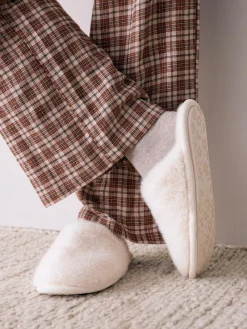 Next Faux Fur Mule Slippers^Women Slippers|All Night & Lounge