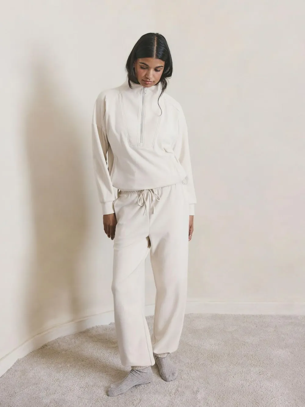 Best Next Fleece Joggers Ecru