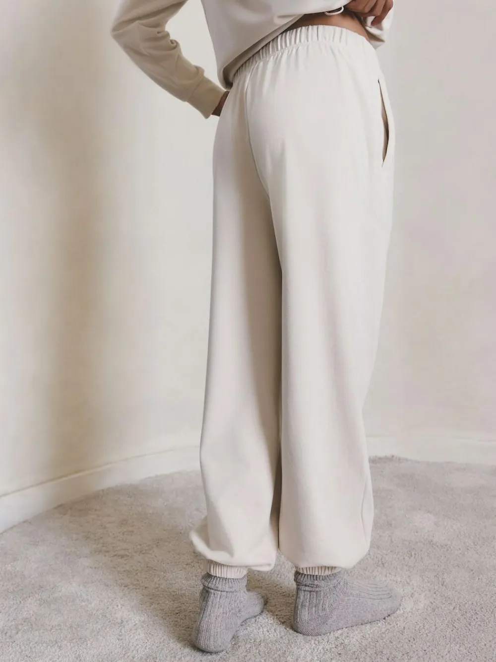 Best Next Fleece Joggers Ecru