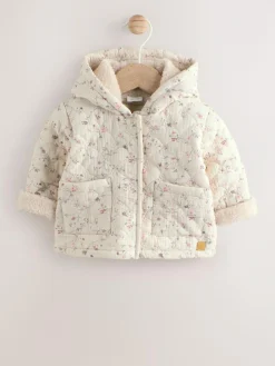 Discount Next Ecru Floral Baby Crinkle Jersey Coat (0mths-2yrs)