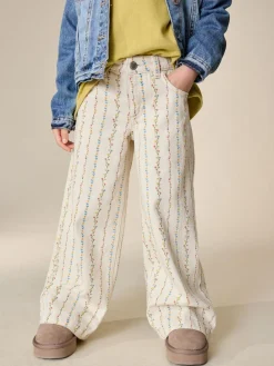 Clearance Next Ecru Floral Printed Jeans (3-16yrs)