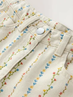 Clearance Next Ecru Floral Printed Jeans (3-16yrs)