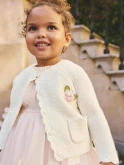 Next Ecru Flower Girl Occasion Cardigan (3mths-7yrs)^ Knitwear|Knitwear