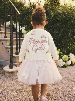 Next Ecru Flower Girl Occasion Cardigan (3mths-7yrs)^ Knitwear|Knitwear