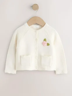 Next Ecru Flower Girl Occasion Cardigan (3mths-7yrs)^ Knitwear|Knitwear
