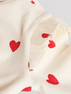 Next Baby Top and Leggings 2 Piece Set (0mths-2yrs) Ecru Hearts