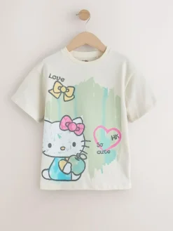 Discount Next Hello Kitty Oversized Graphic Print T-Shirt (3-16yrs) Ecru