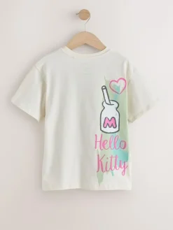 Discount Next Hello Kitty Oversized Graphic Print T-Shirt (3-16yrs) Ecru