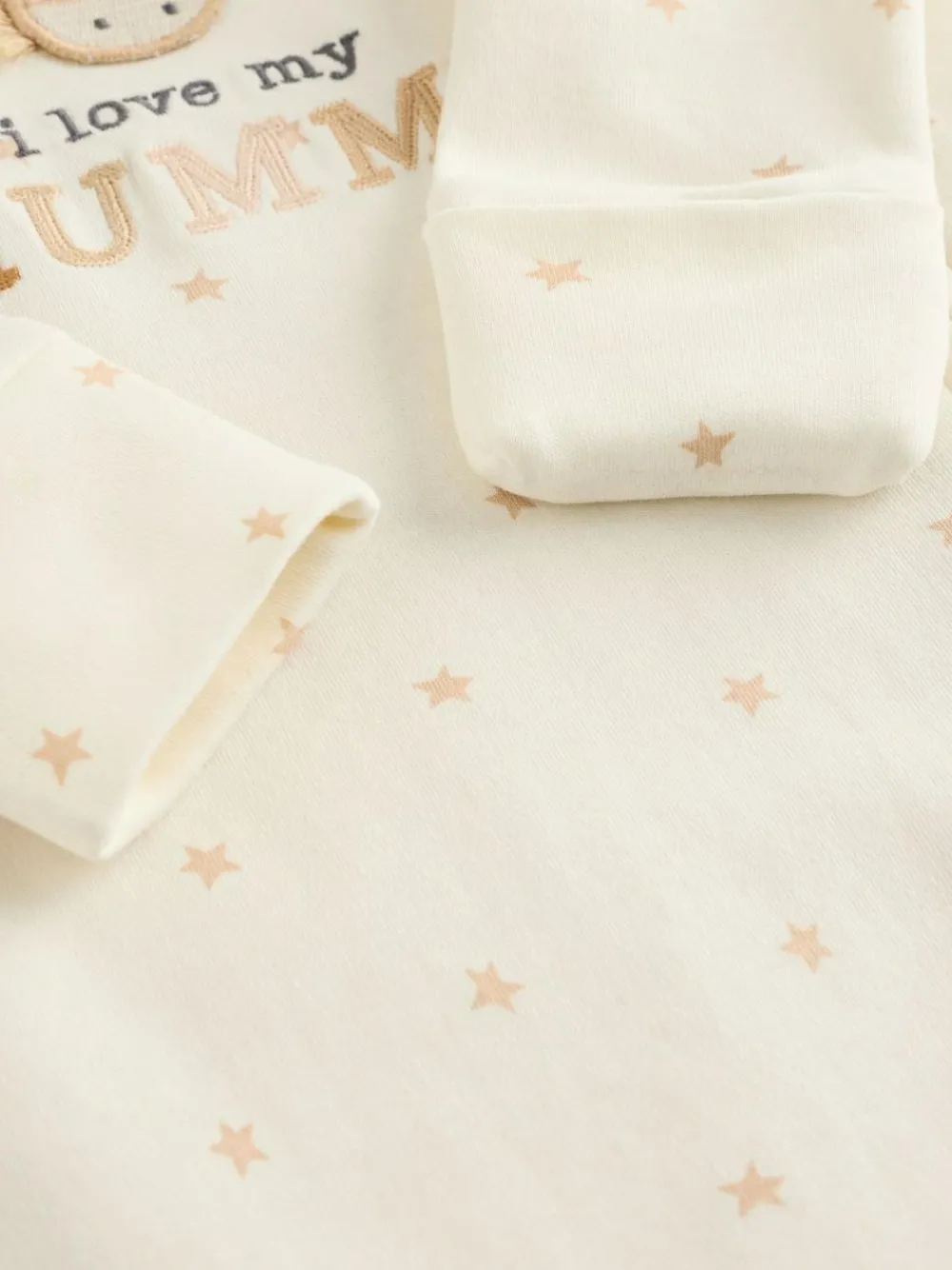 New Next Two Way Zip Baby Sleepsuit (0-18mths) Ecru I Love My Mummy