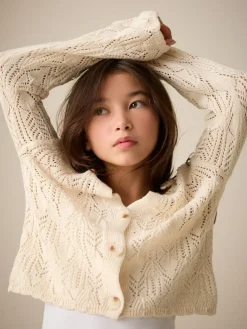 Sale Next Knitted Cardigan (3-16yrs) Ecru