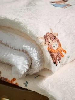 Outlet Next Ecru Mini Hamish Fleece Throw