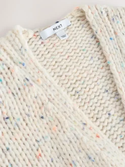 Next Ecru Neppy Soft Touch Chunky Knit Cardigan