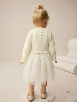 Next Ecru Occasion Dress (3mths-10yrs)^ Baby Girls|Knitwear