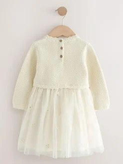 Next Ecru Occasion Dress (3mths-10yrs)^ Baby Girls|Knitwear