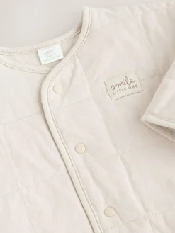 Hot Next Ecru Quilted Milk Club Baby Jacket