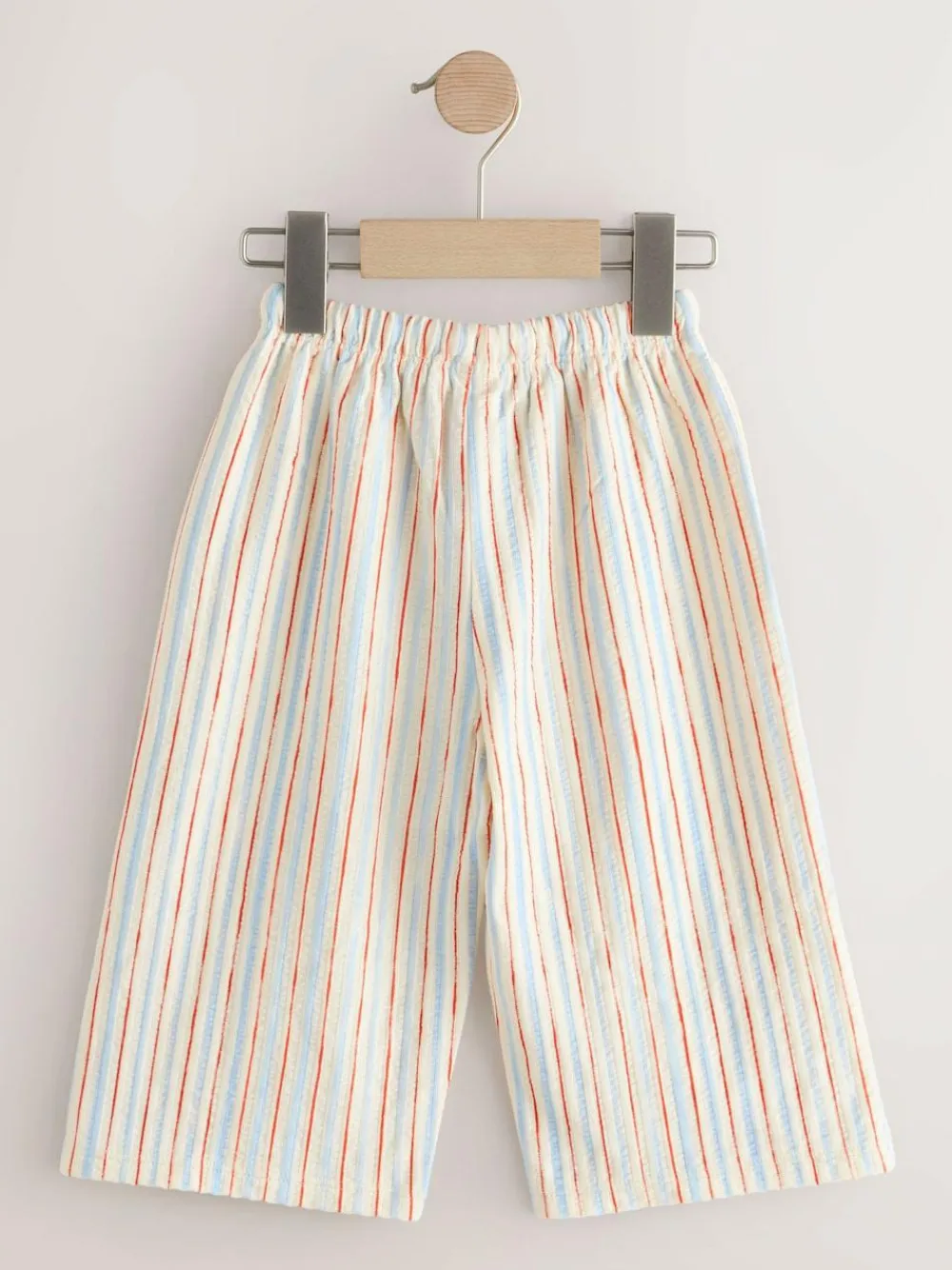 Hot Next Ecru Red & Blue Stripe Wide Leg Trousers (3mths-7yrs)