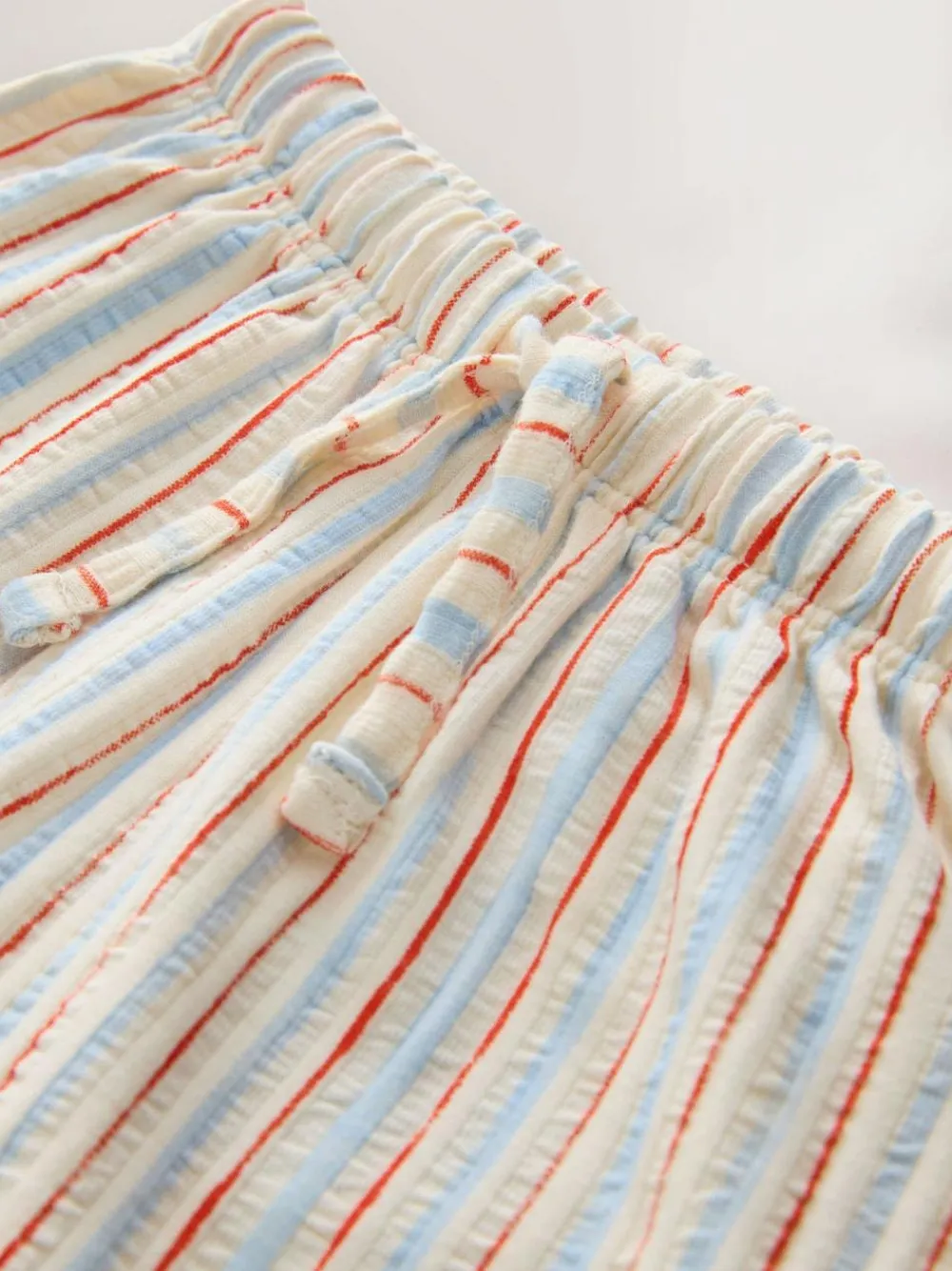 Hot Next Ecru Red & Blue Stripe Wide Leg Trousers (3mths-7yrs)