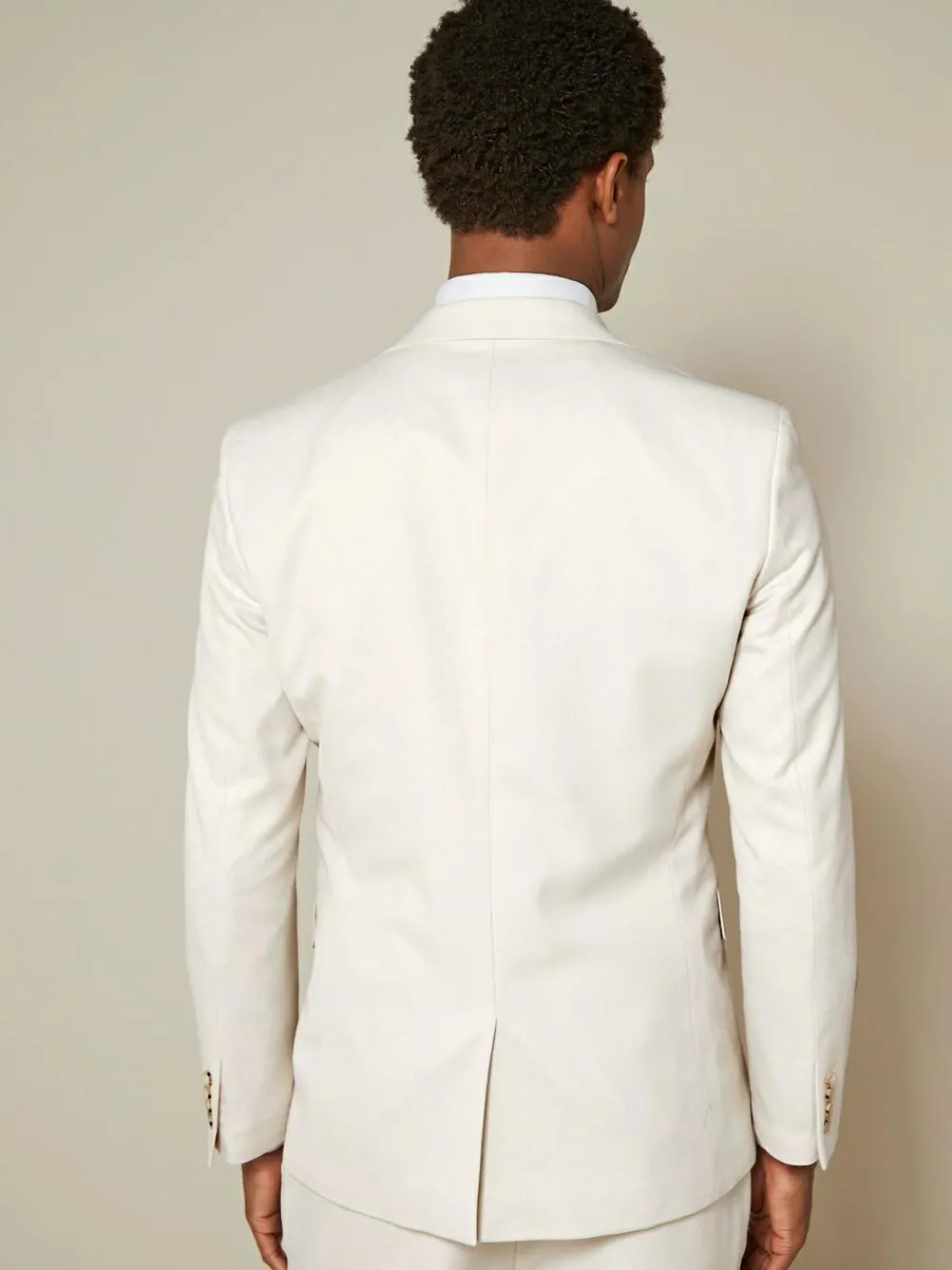 Clearance Next Ecru Slim Fit Textured Suit Jacket