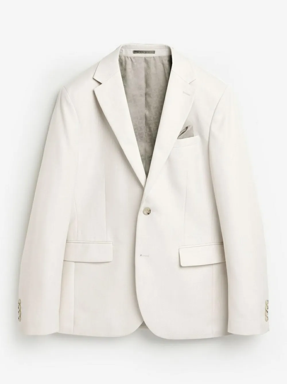 Clearance Next Ecru Slim Fit Textured Suit Jacket