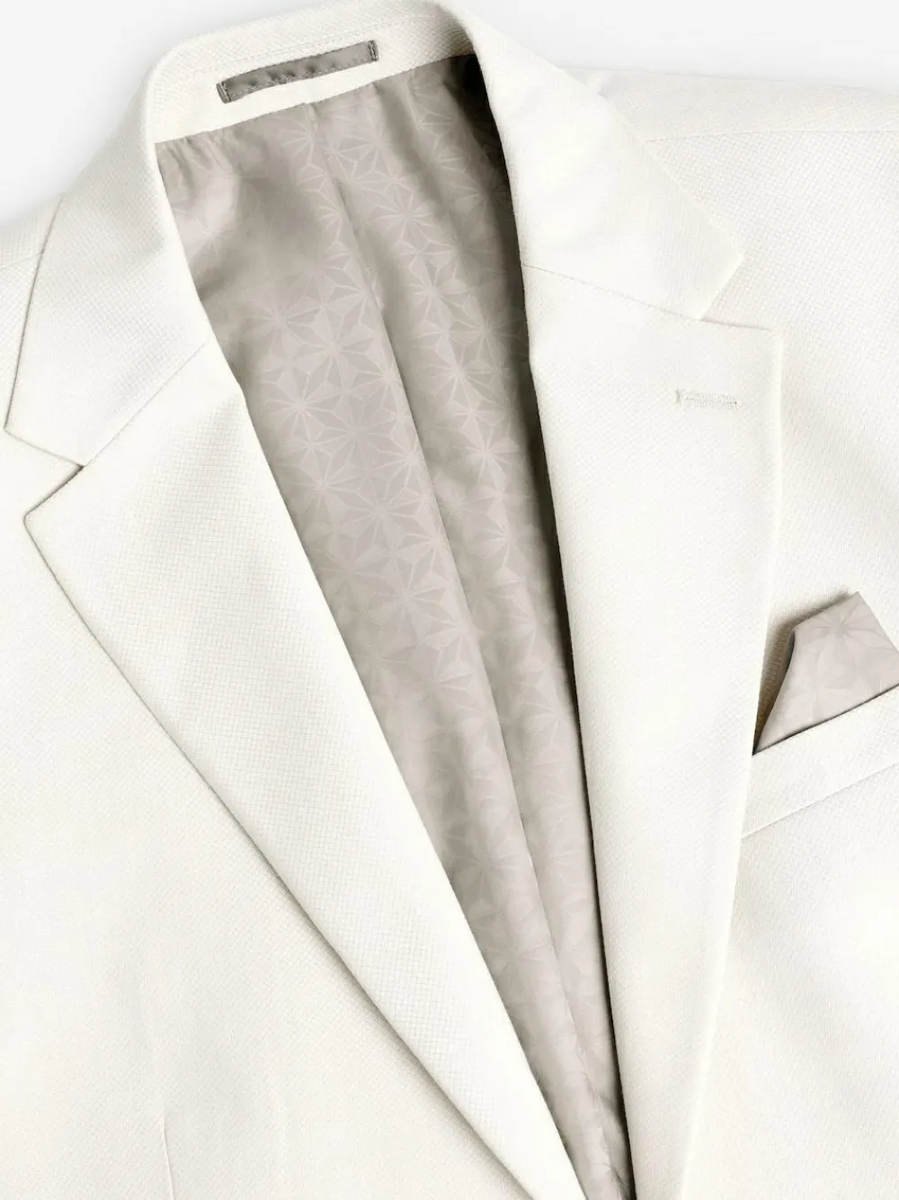 Clearance Next Ecru Slim Fit Textured Suit Jacket