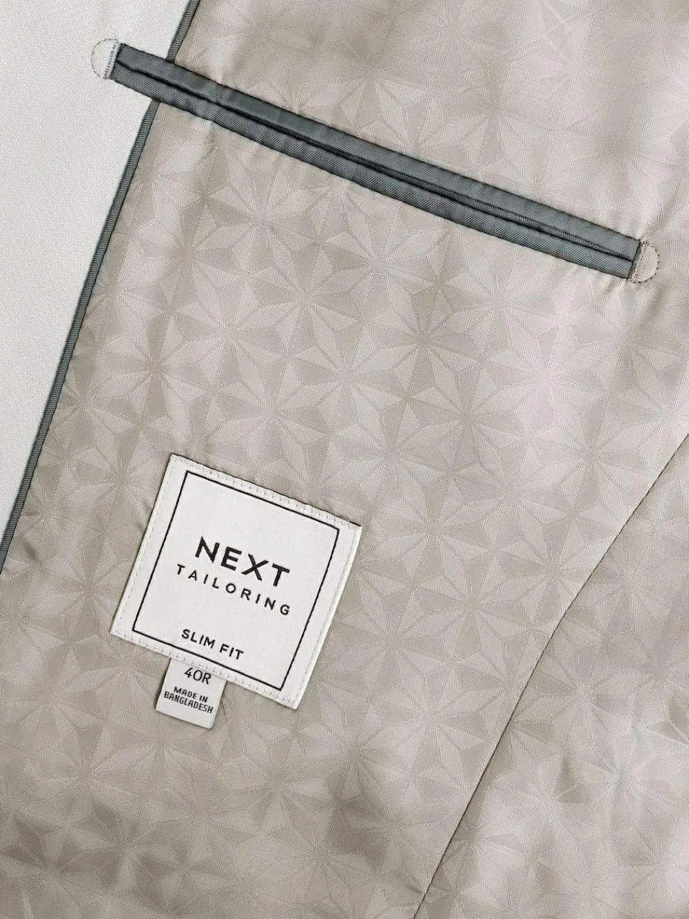 Clearance Next Ecru Slim Fit Textured Suit Jacket