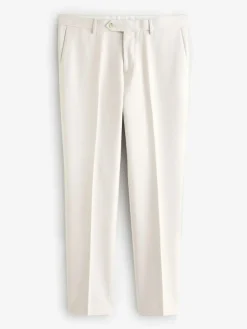 Next Ecru Slim Fit Textured Suit Trousers^ Pants & Chinos