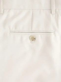 Next Ecru Slim Fit Textured Suit Trousers^ Pants & Chinos