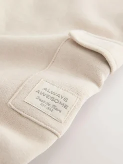 Clearance Next Soft Touch Jersey Utility Joggers (3mths-7yrs) Ecru