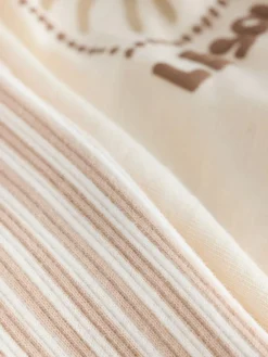 Next Ecru Sun Short Sleeve T-Shirt and Cycle Shorts Set (3mths-7yrs)