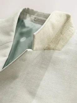 Next Ecru Tailored Fit Linen Blend Texture Suit Jacket^ Suits & Tuxedos